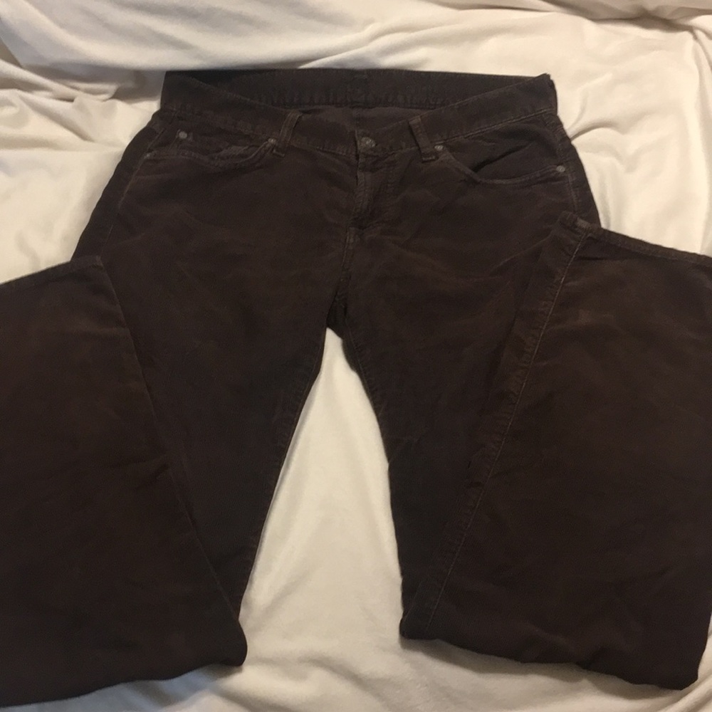 Men’s 7 for All Mankind Chocolate Brown Cords 33